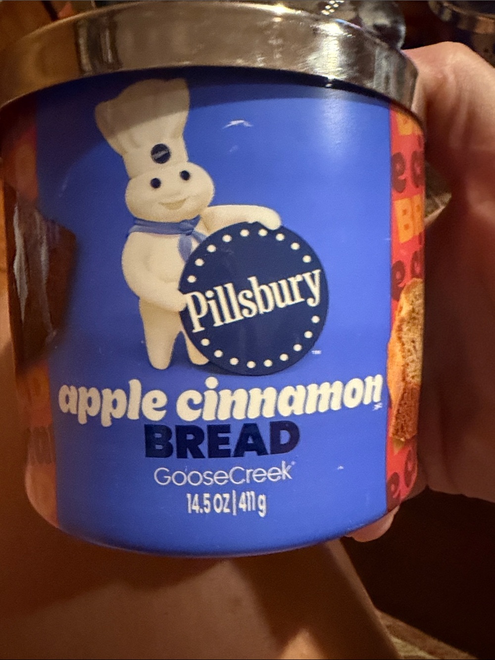 Pillsbury Apple Cinnamon Bread Scented Candle - Blue